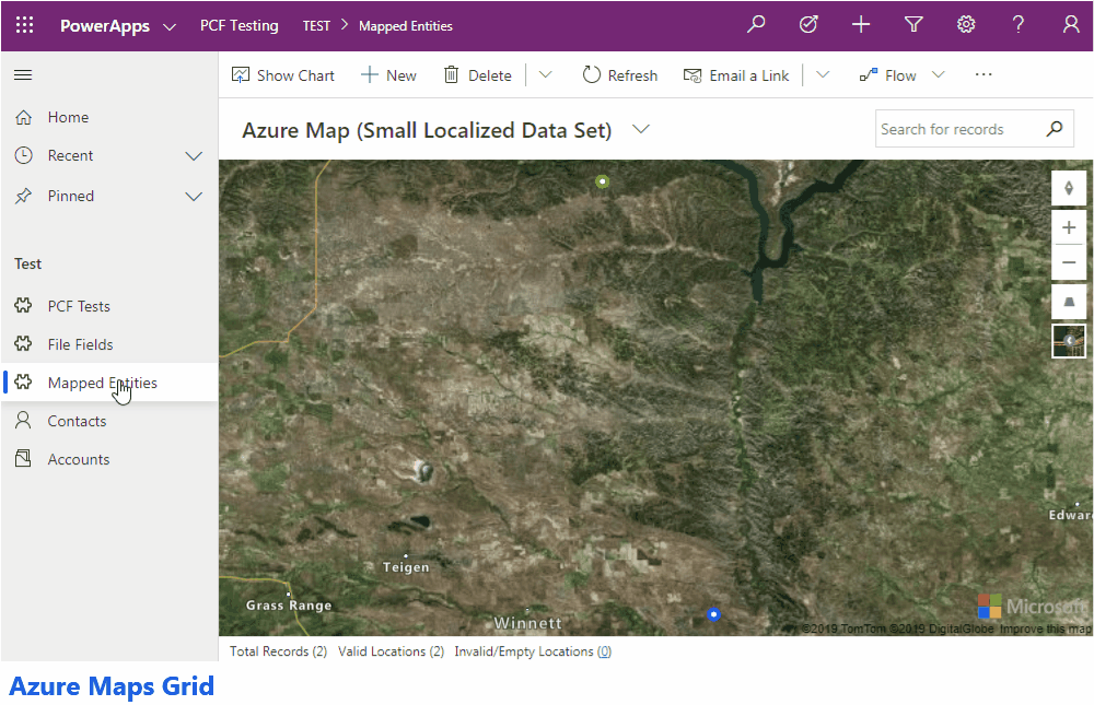 Azure Maps Control Demonstration