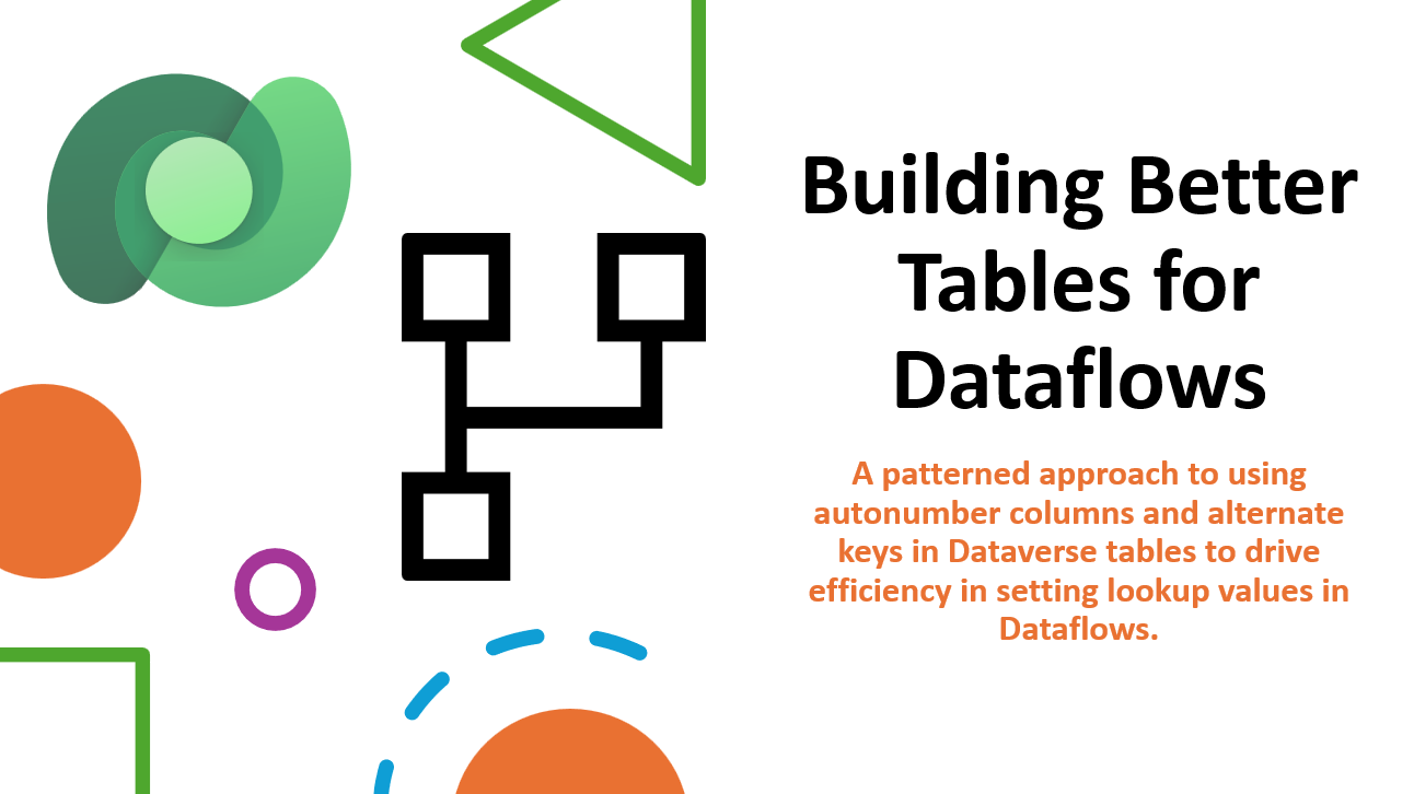 Building Better Tables for Dataflows