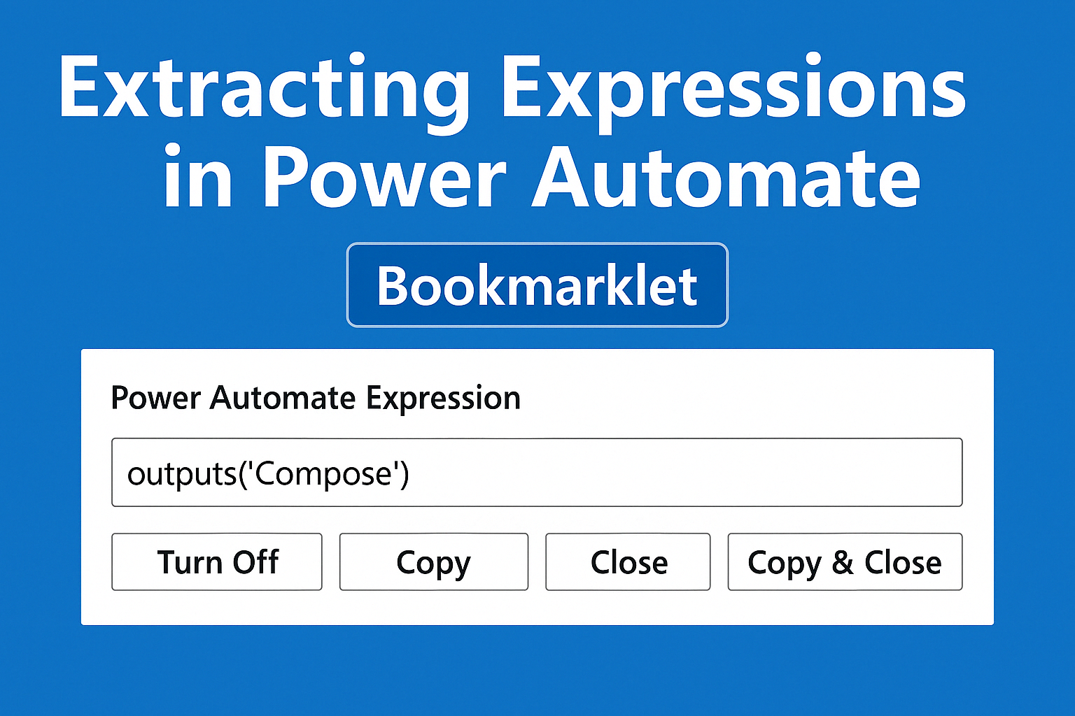 Copy Hidden Power Automate Expressions