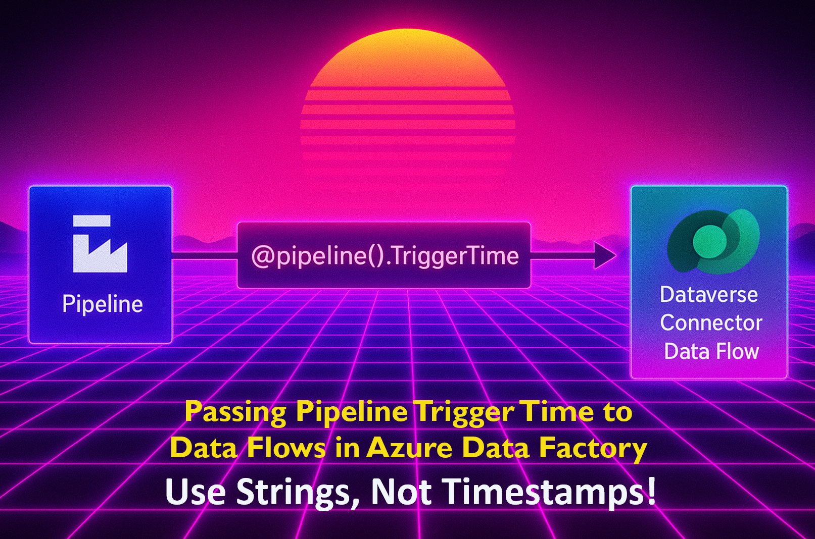 Passing Pipeline Trigger Time to Data Flows in Azure Data Factory: Use Strings, Not Timestamps!