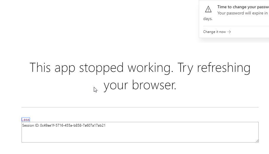 Canvas Screen of Death
