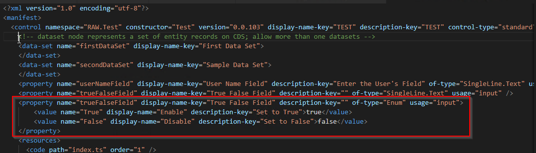 Manifest With Enum