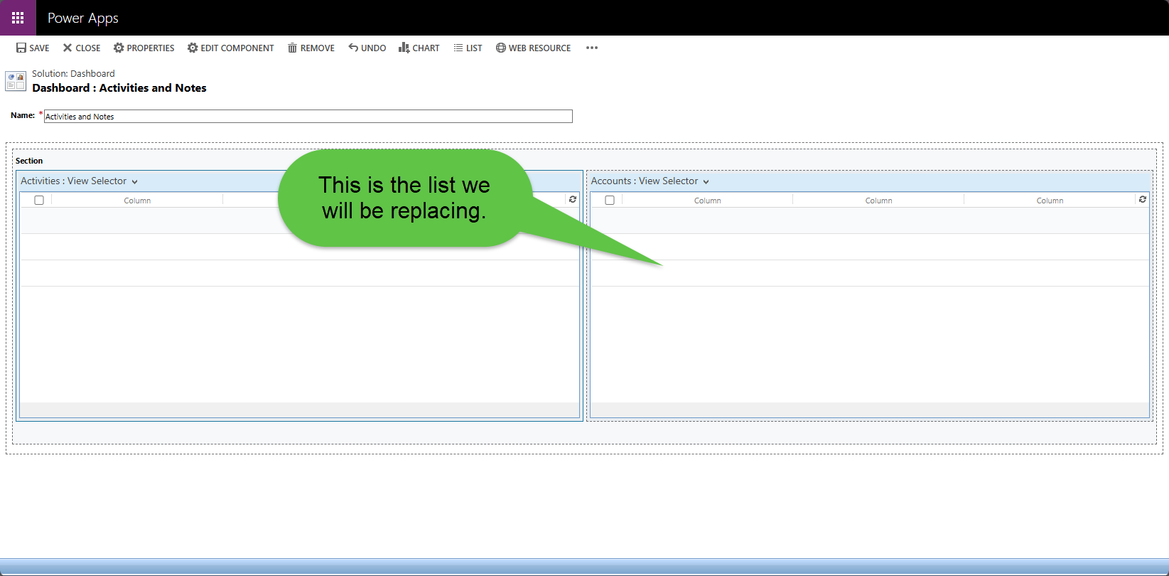 Create new dashboard