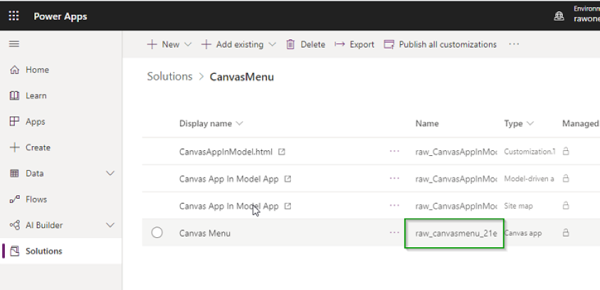 Canvas App Name