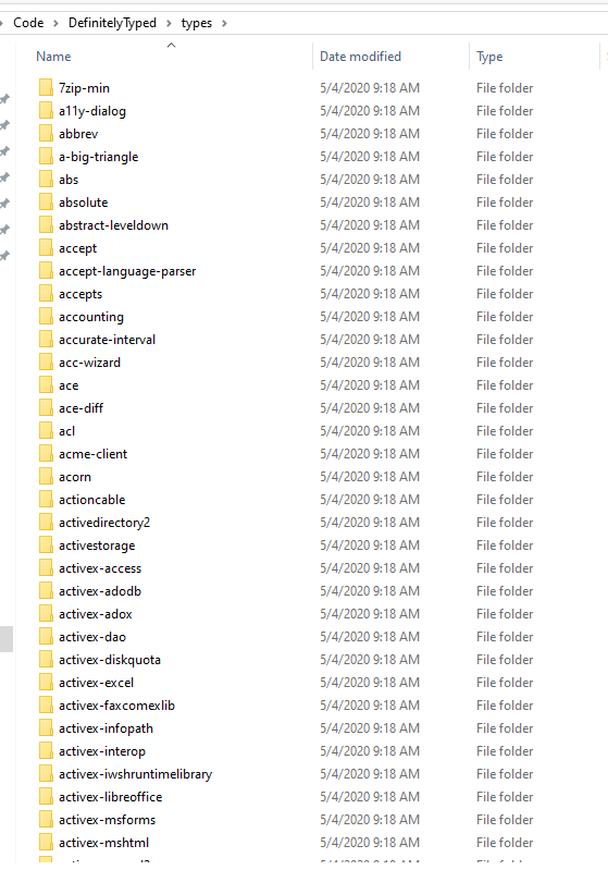 Original types Directory