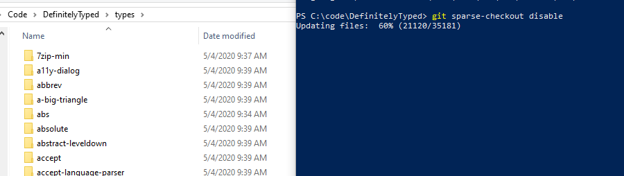 Disable Sparse