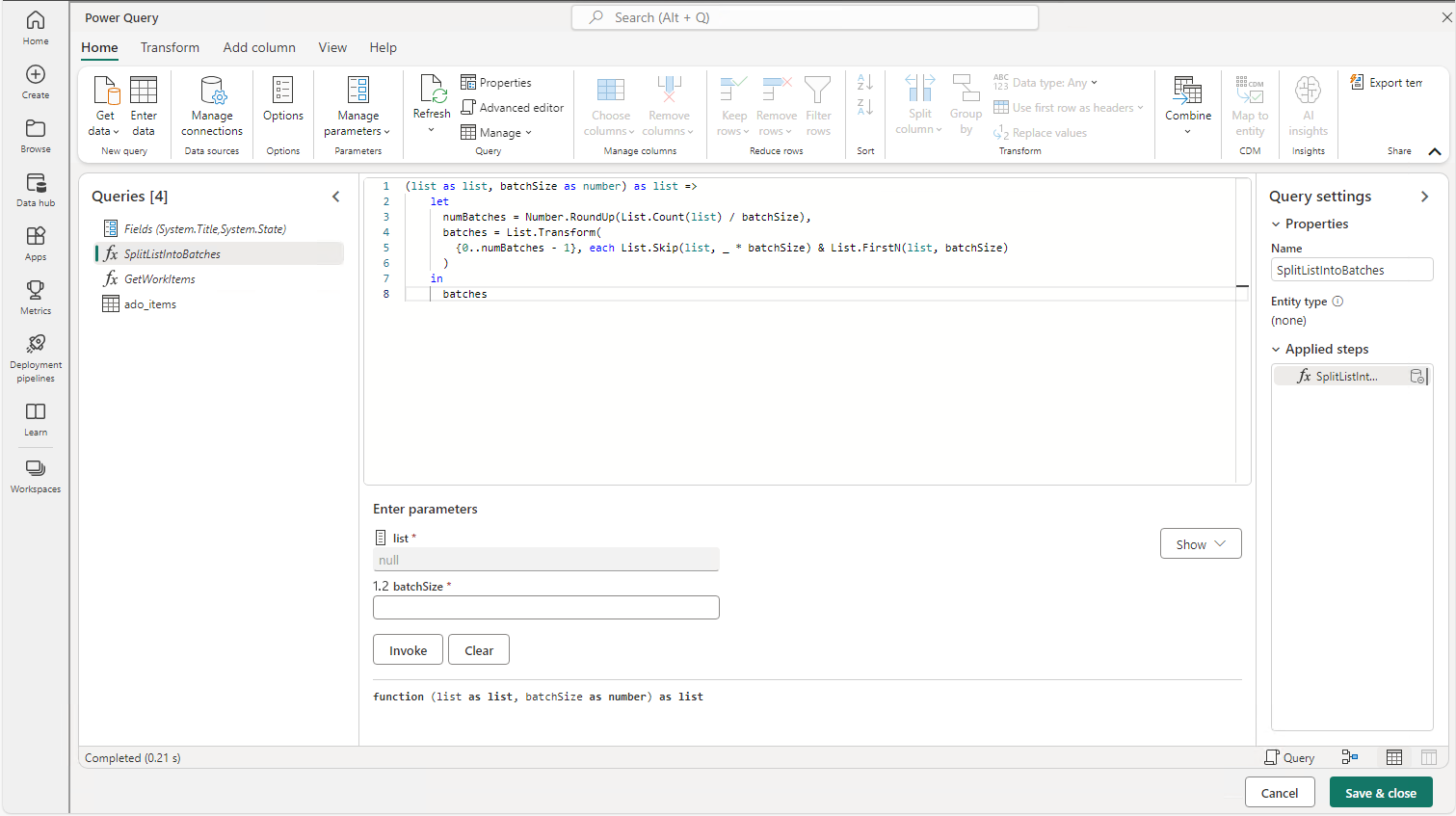 Copmleted Dataflow
